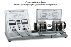 Макет действующий «Двигатель-генератор»